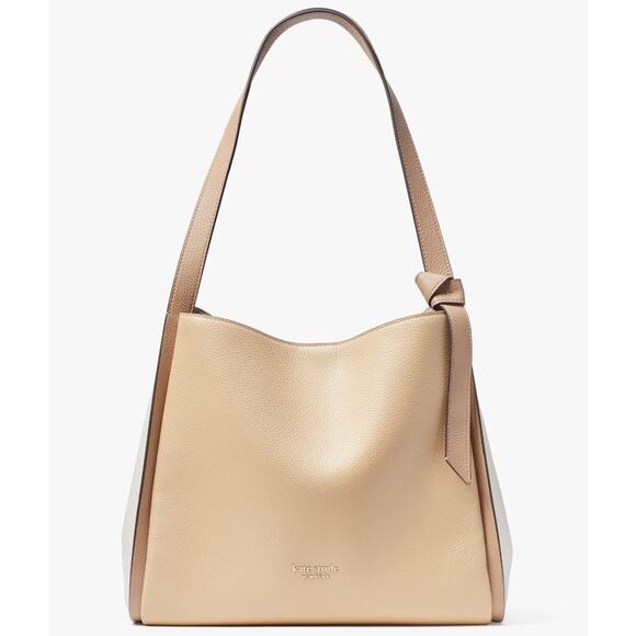 Kate Spade New York Knott Colorblock Large Shoulder Warm Stone Multi One Size - Picture 2 of 15